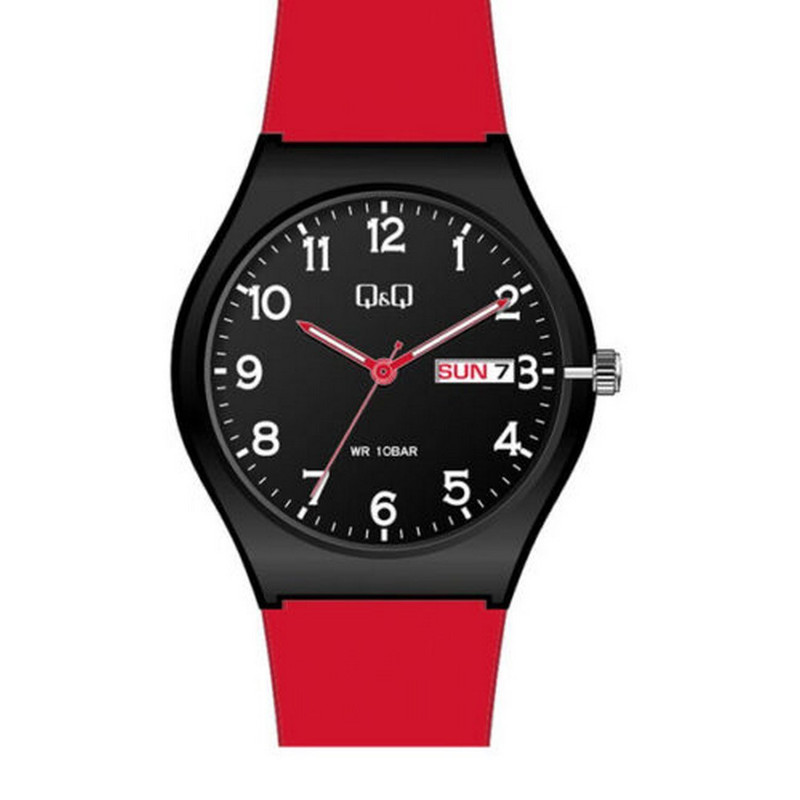 Reloj Q&q Qyq A212j00 Deportivo Unisex Impermeable Rojo + Estuche