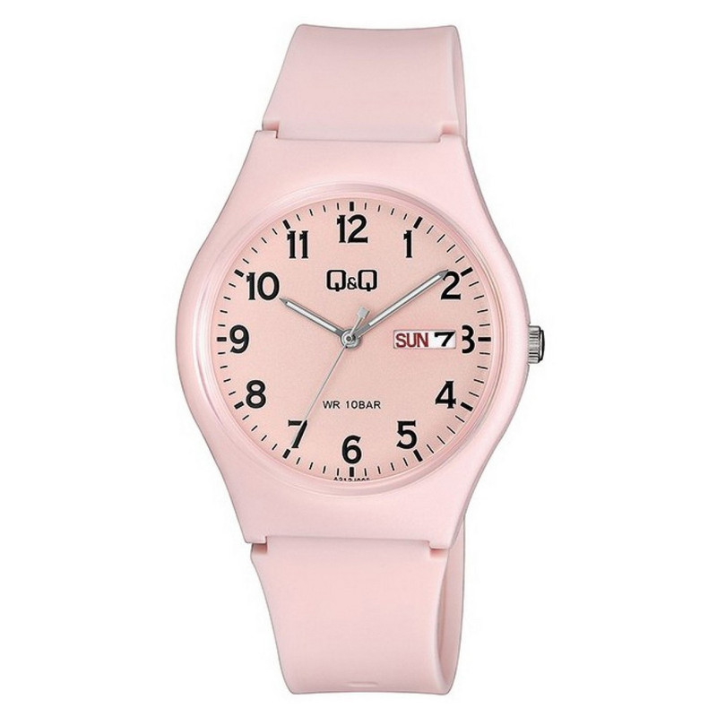 Reloj Q&q Qyq A212j00 Deportivo Unisex Impermeable Rosa + Estuche