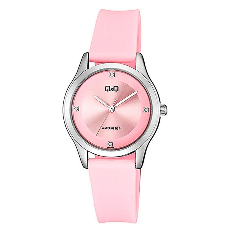 Reloj Q&q Qyq Qz51j3 Deportivo Dama Impermeable Rosa + Estuche