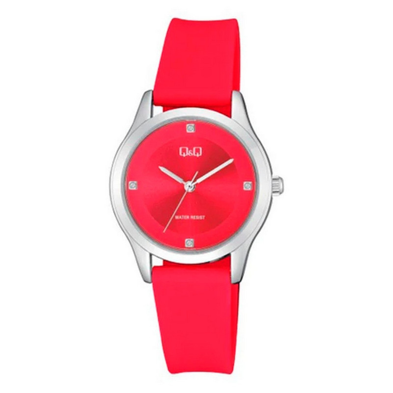 Reloj Q&q Qyq Qz51j3 Deportivo Dama Impermeable Rojo + Estuche