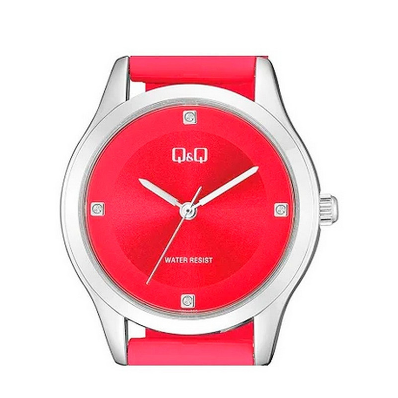 Reloj Q&q Qyq Qz51j3 Deportivo Dama Impermeable Rojo + Estuche