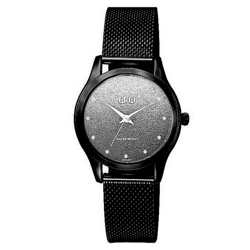 Reloj Q&q Qyq Qz91j212 Elegante Multicolor Mujer Negro + Estuche