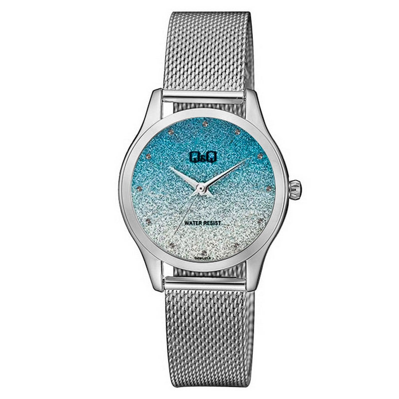 Reloj Q&q Qyq Qz91j212 Elegante Multicolor Mujer Plateado + Estuche