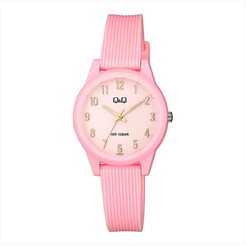 Reloj Q&q Qyq Vs13j00 Deportivo Dama Impermeable Rosa + Estuche