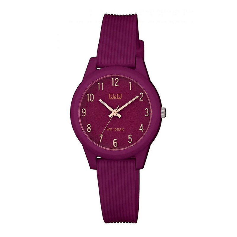 Reloj Q&q Qyq Vs13j00 Deportivo Dama Impermeable Vinotinto + Estuche