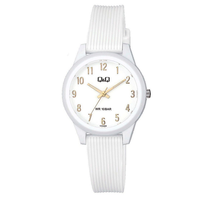 Reloj Q&q Qyq Vs13j00 Deportivo Dama Impermeable Blanco + Estuche