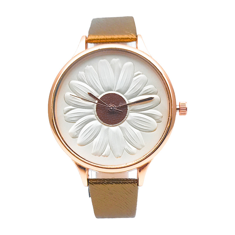 Reloj Dama Elegante Margarita Marron