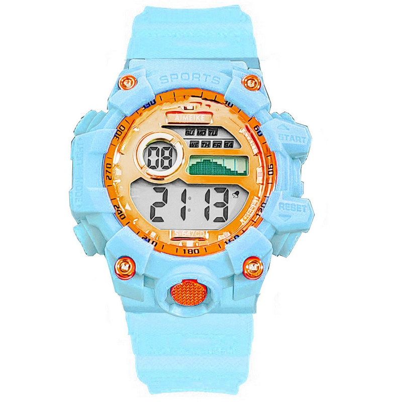 Reloj Digital Resistente Al Agua Impermeable S674 Azul + Estuche