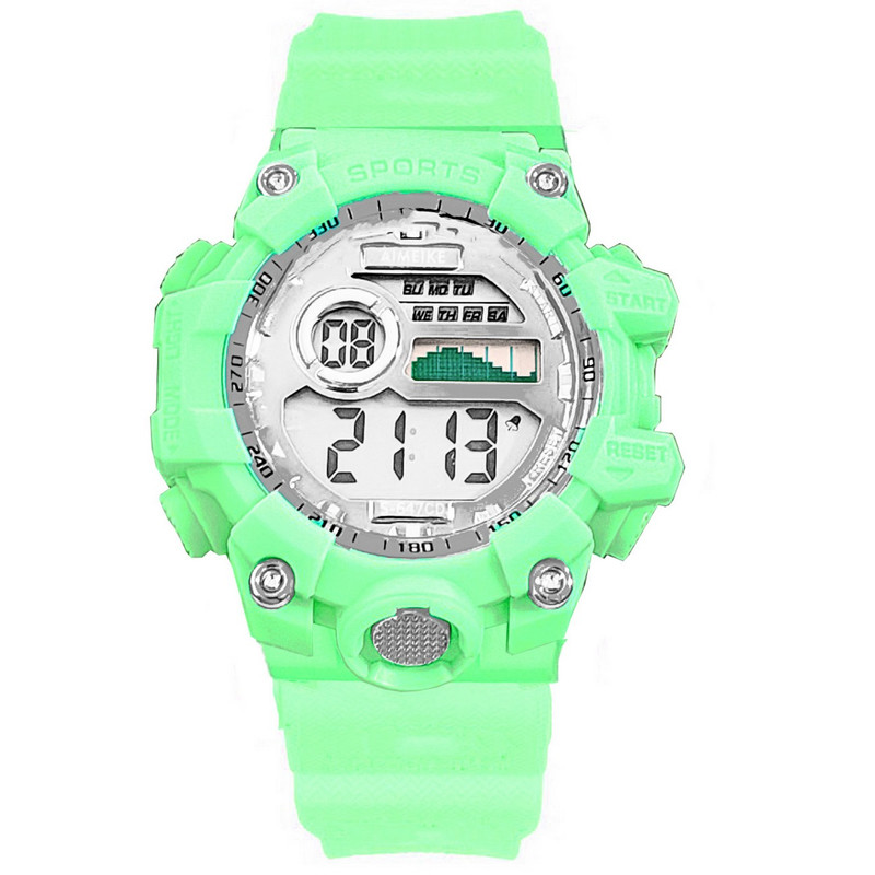 Reloj Digital Resistente Al Agua Impermeable S674 Verde + Estuche