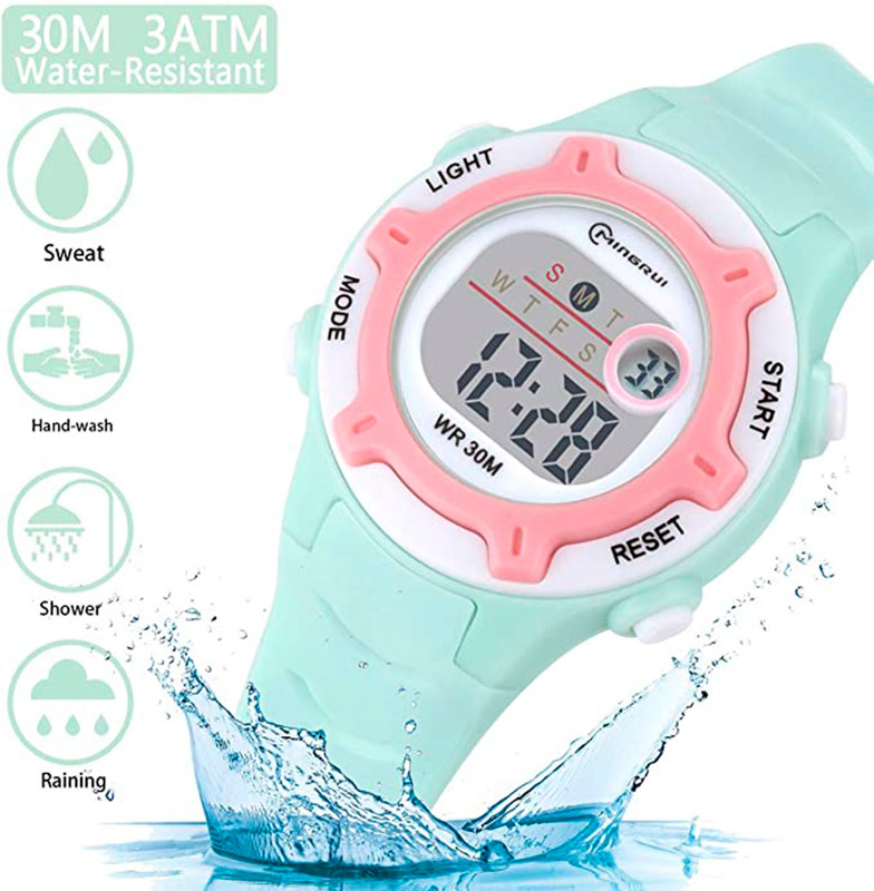 Reloj Digital Impermeable Niño Niña Turquesa