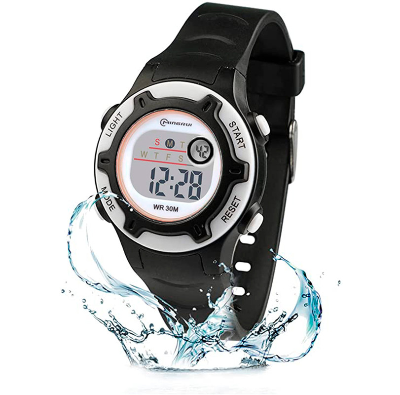 Reloj Digital Impermeable Niño Niña Negro