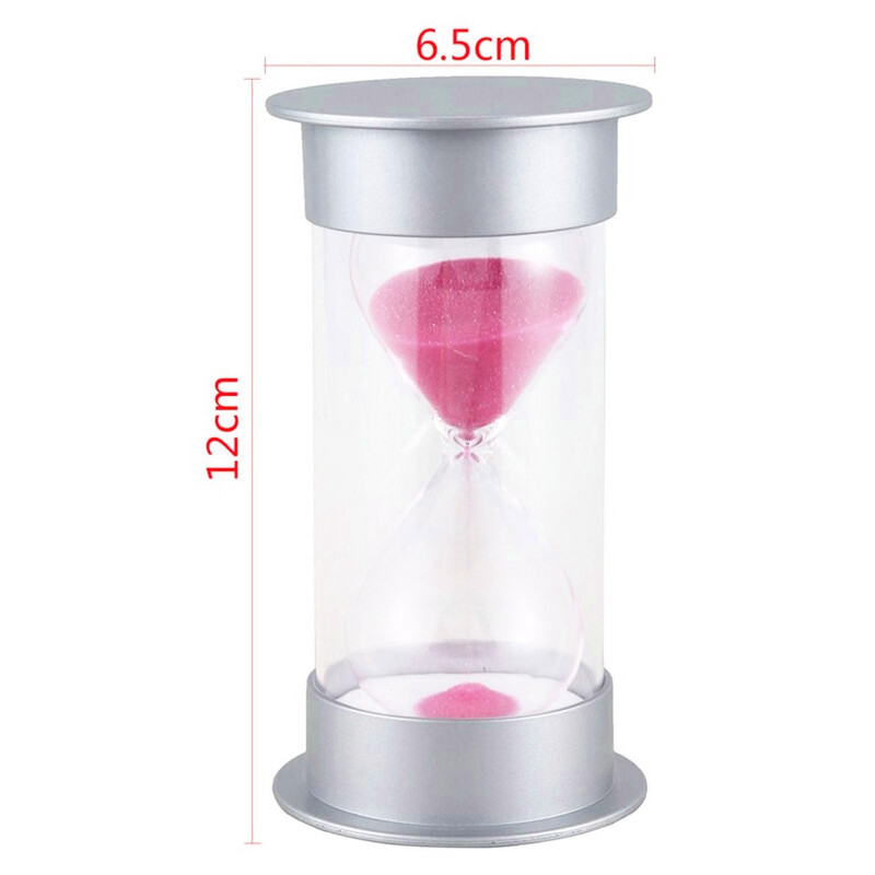 Reloj De Arena Rosa 5 Minutos Temporizador Plateado Decoraciòn