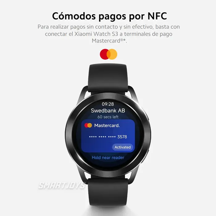 Smartwatch Original Xiaomi Watch S3 Negro AMOLED Reloj Inteligente Sumergible NFC