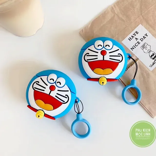Funda Protectora Silicona De Doraemon Para AirPods  2