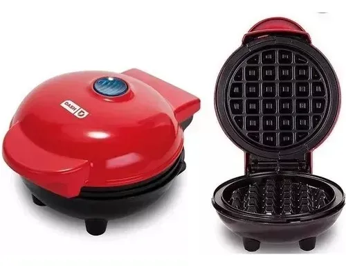 Mini Wafflera Eléctrica Antiadherente Portatil Redonda