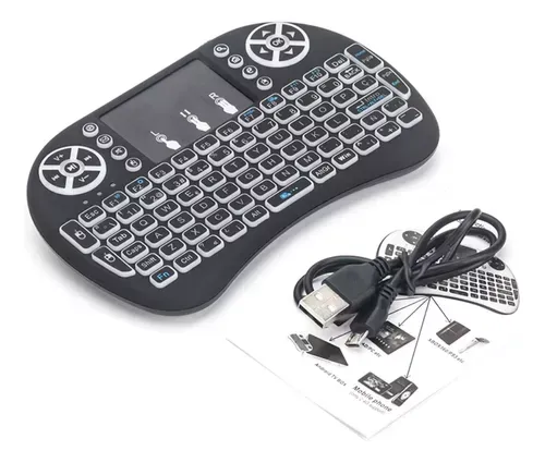 Teclado Airmouse Inalambrico Smart Tv Color del teclado Negro
