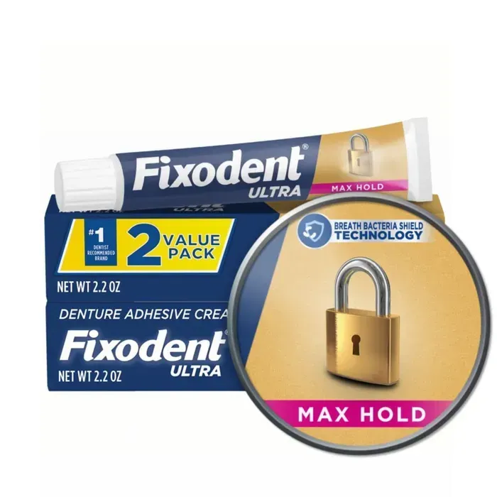 Fixodent Ultra Maxhold Adhesivo x 2