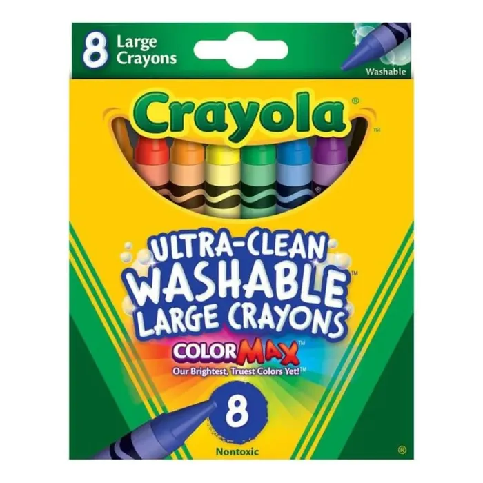 Crayola Ultra Clean Large Crayons X8