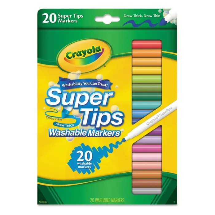 Crayola Marcadores Lavable Super Tips 20 Unidades