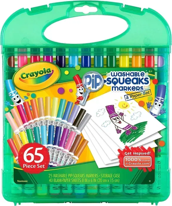 Crayola 25 Marcadores Lavables Set De 65 Piezas Pip-squeaks