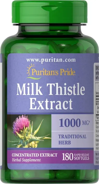 Cardo Mariano Milk Thistle Extract 1000 Mg 180 Cápsulas Puritans Pride 