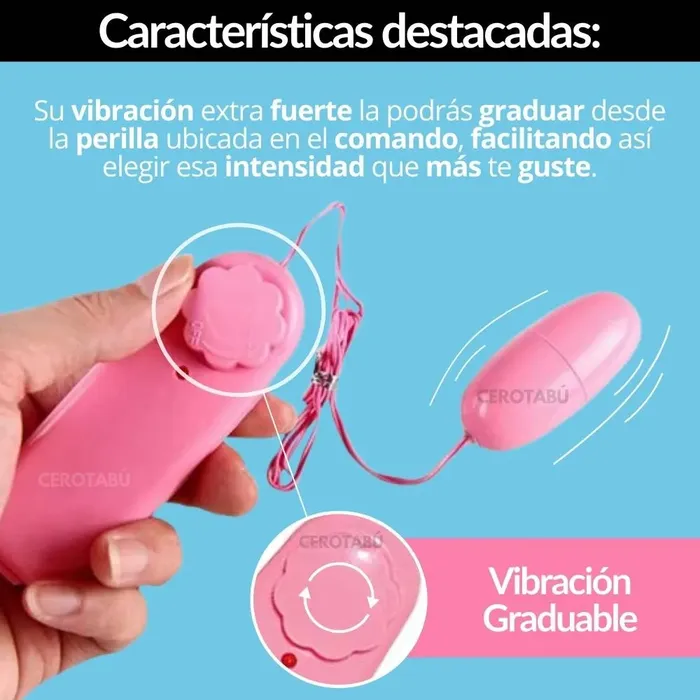 Huevo Vibrador Alambrico Consolador Clásico Ergonómico