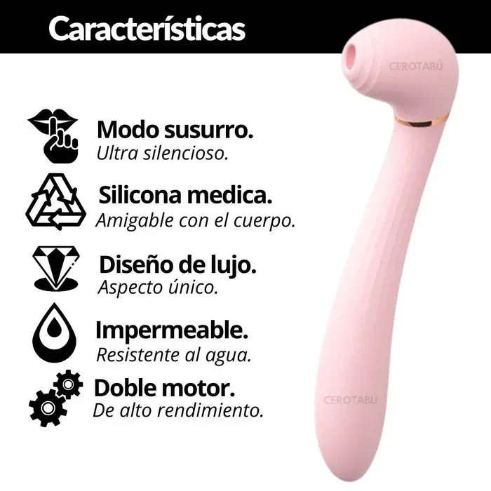 Estimulador Succionador De Clítoris Vibrador Punto G 2 En 1