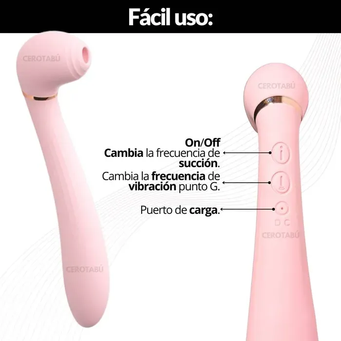 Estimulador Succionador De Clítoris Vibrador Punto G 2 En 1