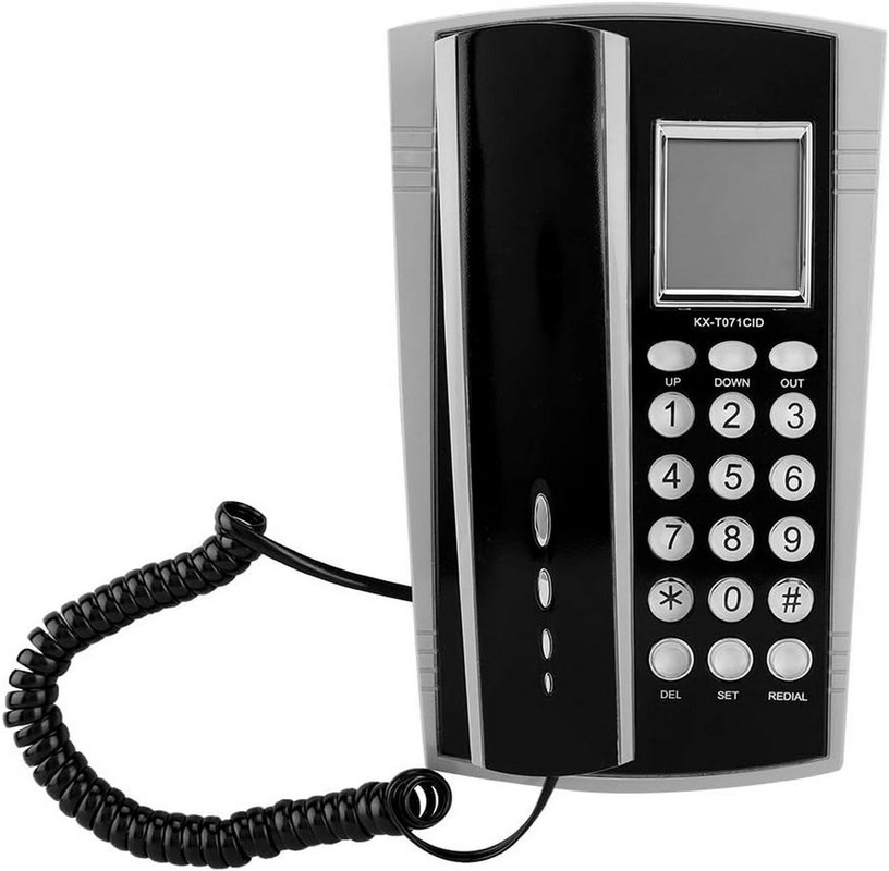 Telefono Fijo Escritorio Alambrico Pantalla Lcd Kx-t071cid Negro