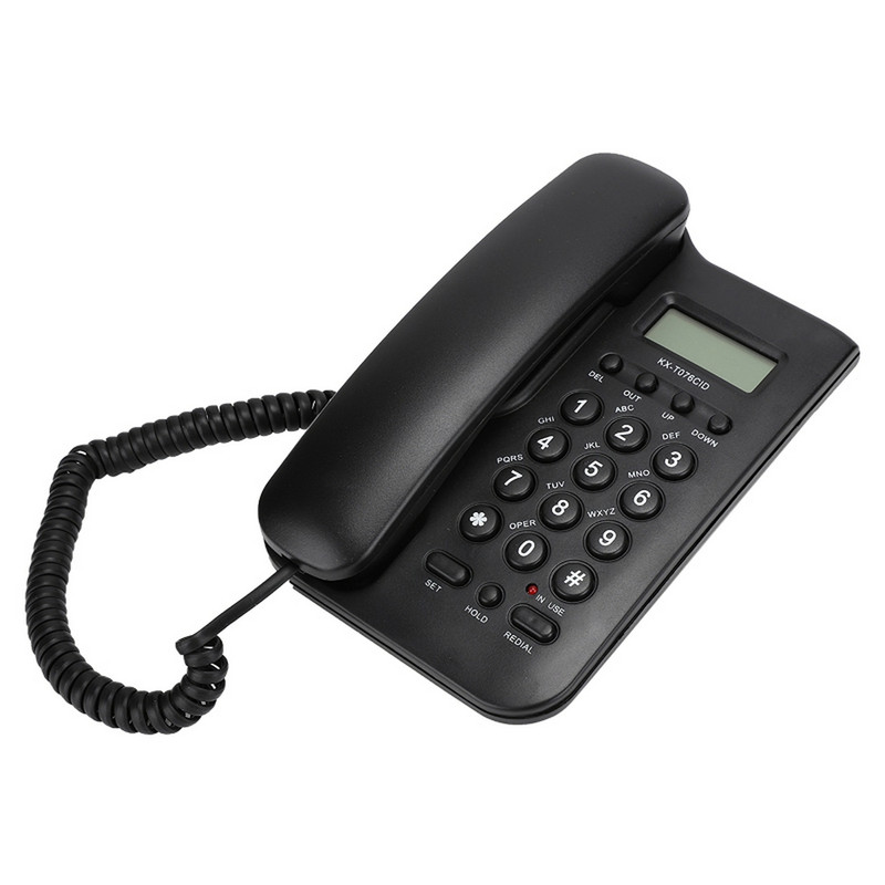 Telefono Fijo Escritorio Alambrico Pantalla Lcd Kx-t076cid Negro