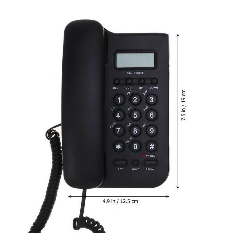 Telefono Fijo Escritorio Alambrico Pantalla Lcd Kx-t076cid Negro