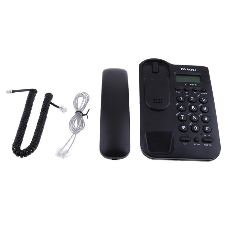 Telefono Fijo Escritorio Alambrico Pantalla Lcd Kx-t076cid Negro