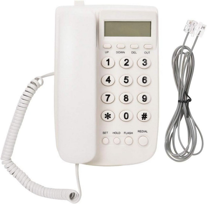 Telefono Fijo Escritorio Alambrico Pantalla Lcd Kx-t078cid Blanco