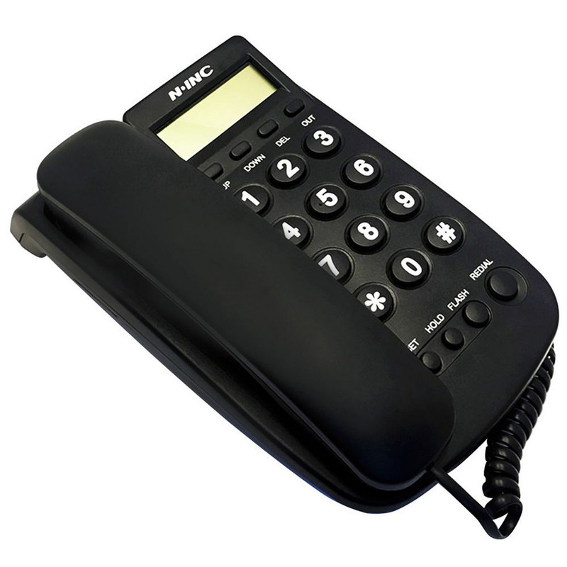 Telefono Fijo Escritorio Alambrico Pantalla Lcd Kx-t078cid Negro