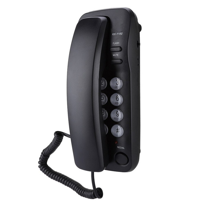 Telefono Fijo Escritorio Mesa Pared Alambrico Kx-t102 Negro