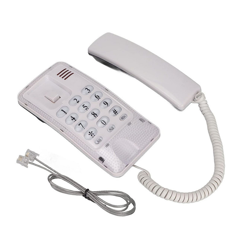 Telefono Fijo Escritorio Mesa Pared Alambrico Kxt-438 Blanco