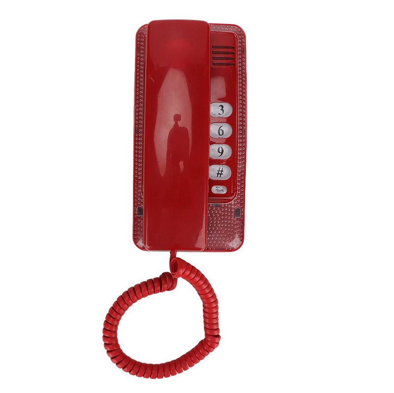 Telefono Fijo Escritorio Mesa Pared Alambrico Kxt-438 Rojo