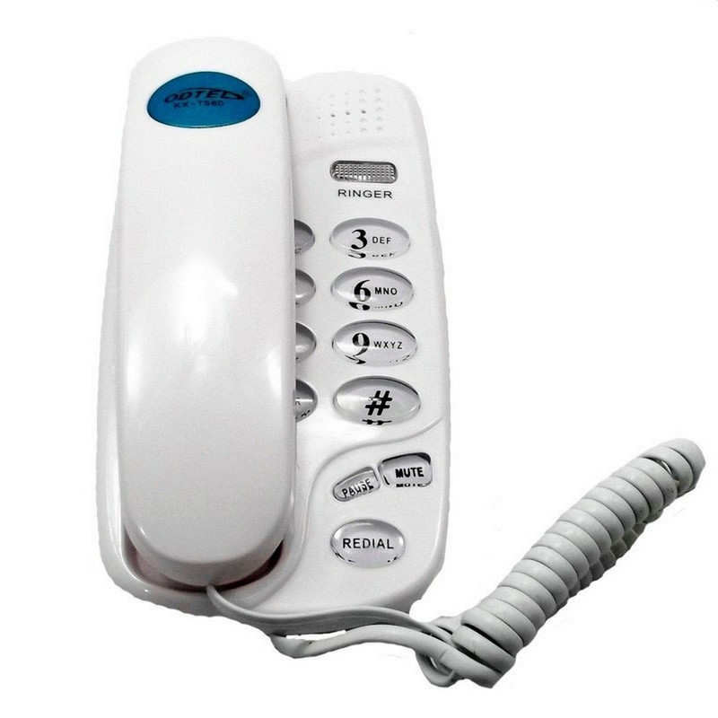 Telefono Fijo Escritorio Mesa Pared Alambrico Kx-t580 Blanco