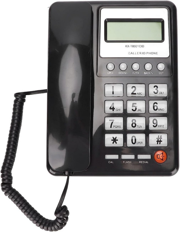 Telefono Fijo Escritorio Alambrico Pantalla Lcd Kx-t8001cid Negro