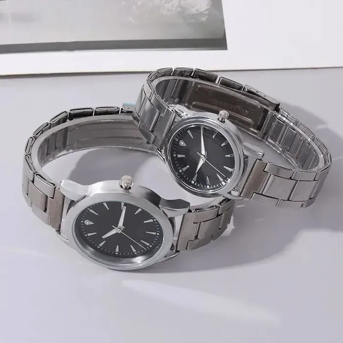 Reloj De Pareja Cuarzo Cronógrafo De Acero Inoxidable Informal De Negocios