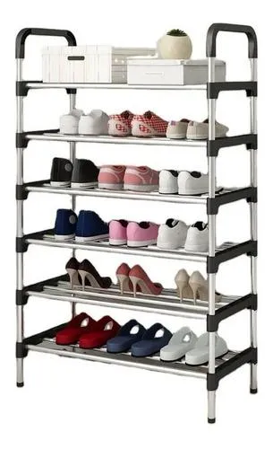 Organizador Zapatero Metálico 6 Niveles Shoe Rack 110 Alto 60 Ancho