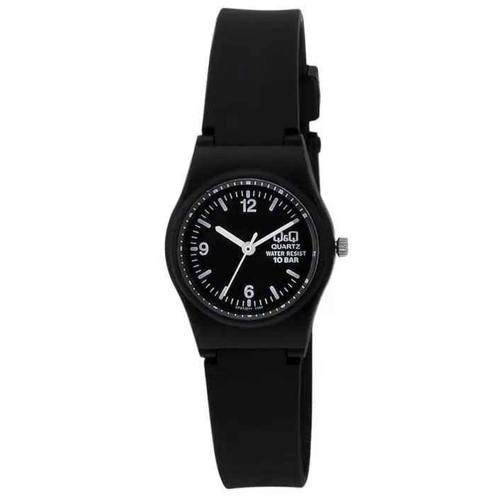 Reloj Para Mujer Q&q Qyq Vp47j011y Negro Deportivo + Estuche