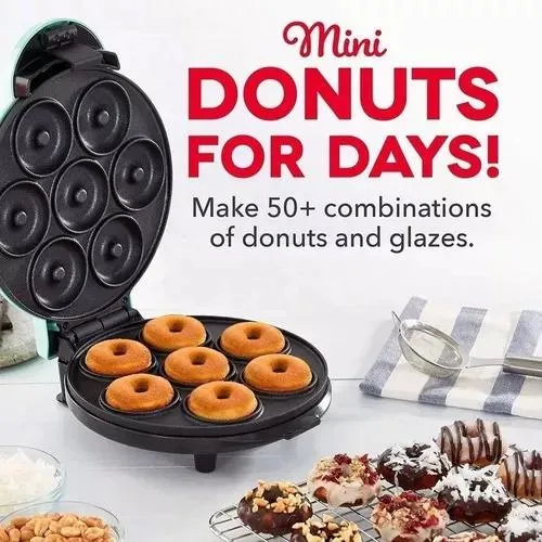 Mini Maquina Hacer Donas Donuts Antiadherente 7 Rosquillas