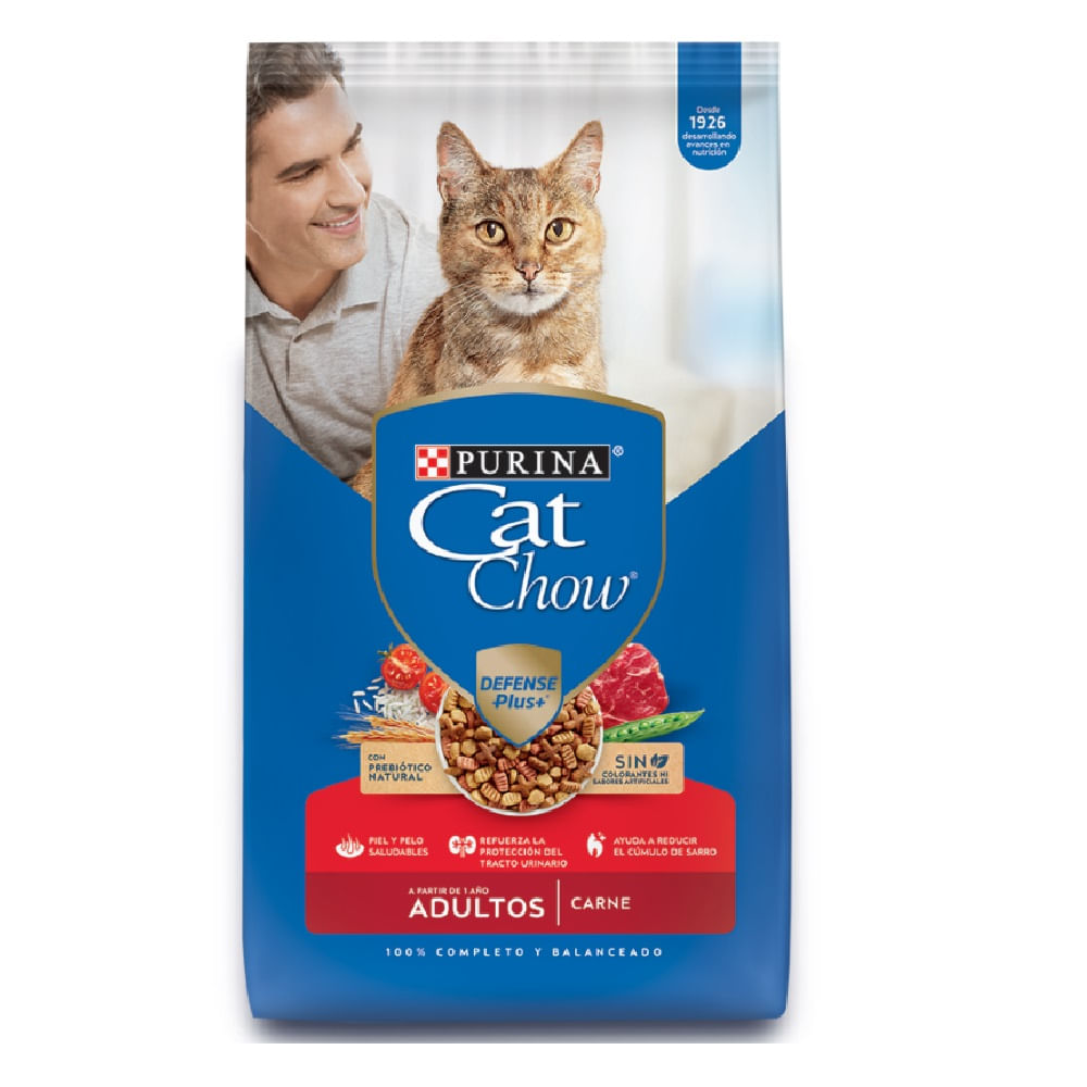 Comida Para Gatos Cat Chow Adulto Carne Prebioticos 500 Gr