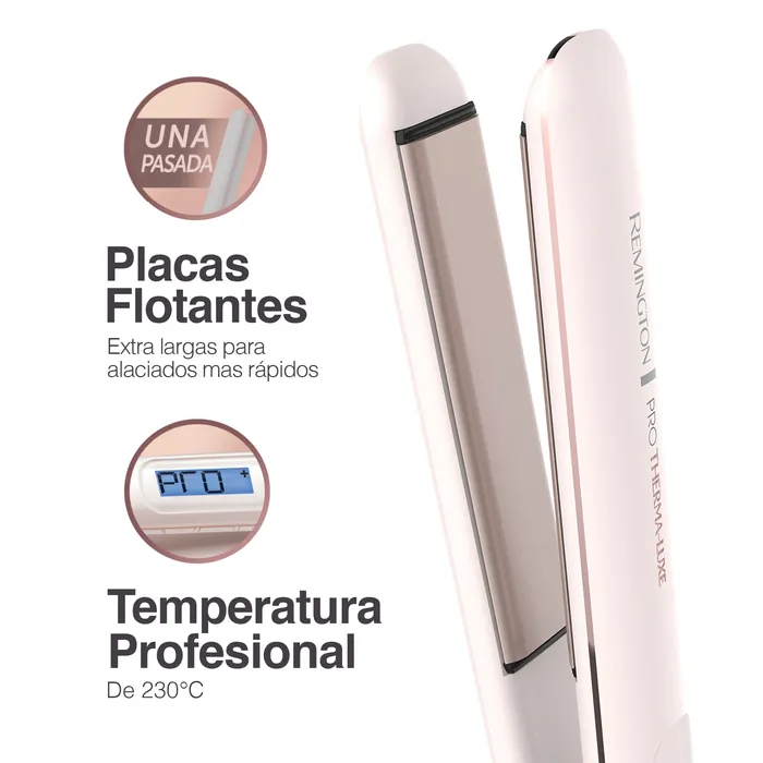 Plancha Alisadora Remington ProThermaLuxe Peinados 24h S9100 Plancha de cabello Remington cerámica avanzada anti frizz