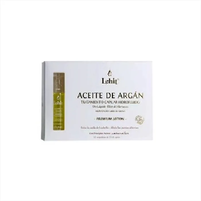 Lehit Aceite De Argan Tratamiento Capilar 12 Ampolleta 13ml LE06