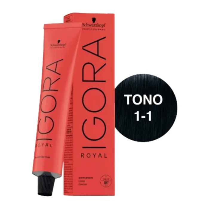 Tinte Igora Royal 1-1 Negro Ceniza IR11