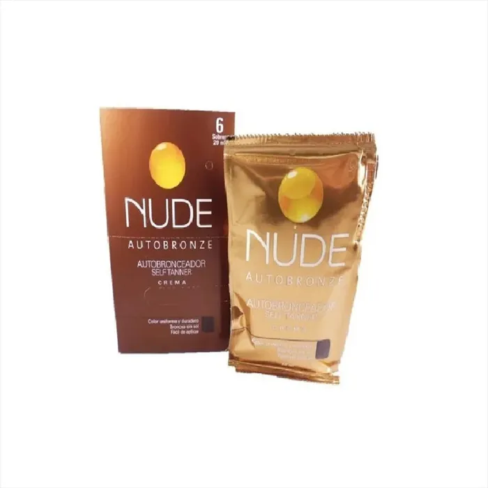 Nude Autobronceador Self Tanner Crema Caja 6 Sobres 20ml NUDE09