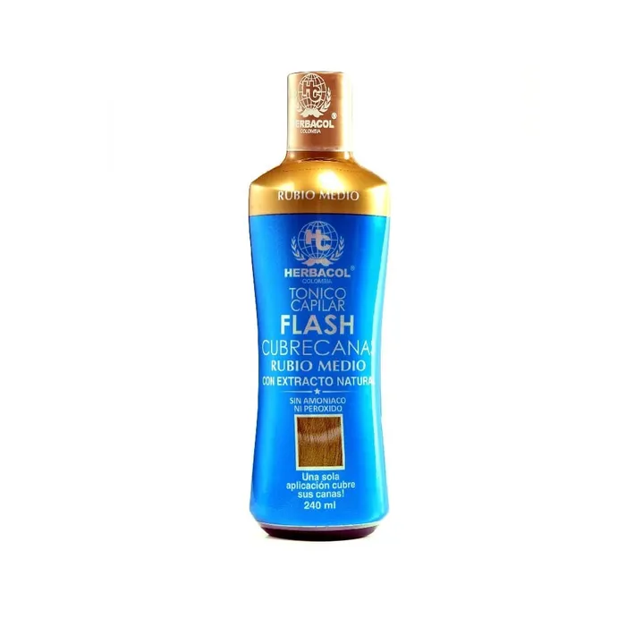 Tonico Capilar Flash Cubrecanas Rubio Medio 240ml HER18