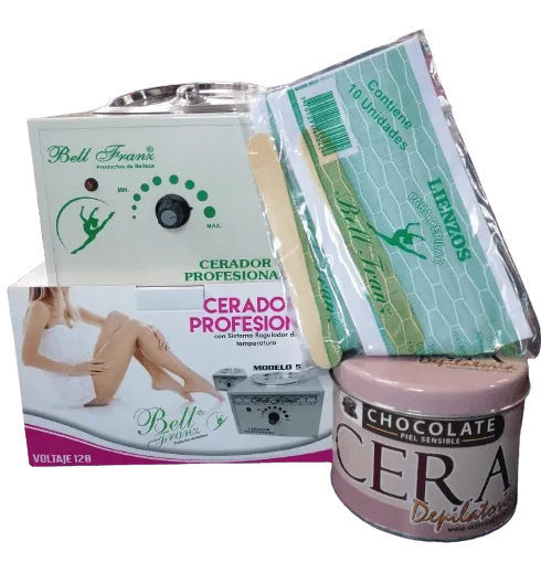 Bell Franz Ceradora Profesional  Cera Vidmore  CHOCOLATE Kit de lienzos con aplicador BV01